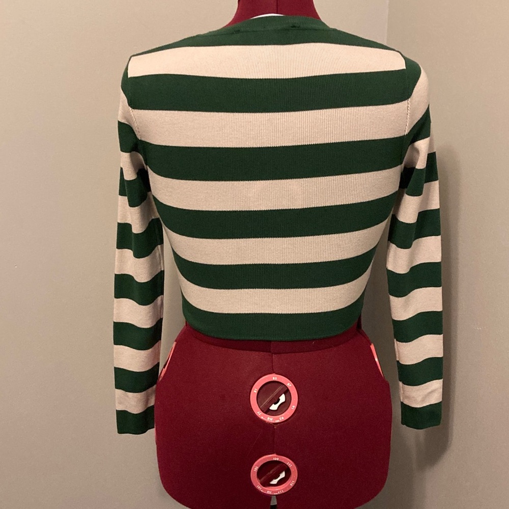 Zara Striped Knit Crop Top, Sz Sml - Picture 2 of 3